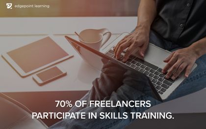 70% of freelancers participate in skills training.