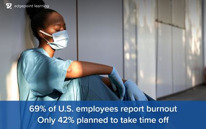 69% of U.S. employees report burnout Only 42% planned to take time off