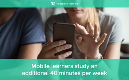Mobile learners study an additional 40 minutes per week