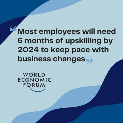 Most employees will need 6 months of upskilling by 2024 to keep pace with business changes - WEF